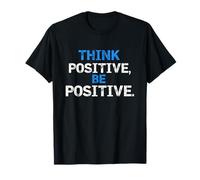 Think Positive Be Positive Bold Distressed Typographie T-Shirt