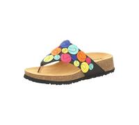 THINK! Tongs 'Koak' bleu marine / jaune foncé / orange clair / noir, Taille 38