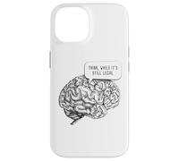 Think, While It's Still Legal: Free Speech & Thinking Brain Coque pour iPhone 14