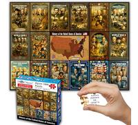 Think2Master Histoire des États-Unis Puzzle grand format 1000 pièces : enfants de 12 ans et plus, adolescents, adultes et familles. Excellent cadeau. Présidents, événements clés et ERAS de 1776 à