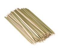 ThinkBamboo Lot de 100 brochettes plates en bambou pour barbecue 15 cm