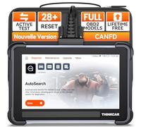 THINKCAR 672 Valise Diagnostic Auto,Diagnostics Système Avancés,28 Réinit | Diagnostic Avancé Système Complet,Bi-directionnel, Codage ECU,28+ Réinit.,Guide V.A.G,CANFD & DOIP & FCA,Gratuit à Vie