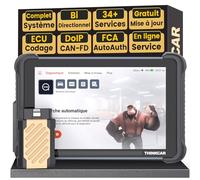 THINKCAR 689BT Valise Diagnostic Auto,Avancé Système Complet,34 Réinit.,AI | AI Intelligent,Diagnostic Avancé Système Complet,Bi-directionnel, Codage ECU,34+ Réinit., CANFD & DOIP & FCA, Gratuit à Vie