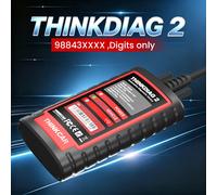 THINKCAR Thinkdiag 2 Lecteur OBD2 pour tous les systèmes, 15 fonctions de réinitialisation, codage bidirectionnel de l'ECU, prise en charge des protocoles CAN FD, compatible avec les marques de Thinkd