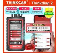 THINKCAR Thinkdiag 2 OBD2 Scanner prend en charge les protocoles CAN FD adaptés aux marques de voitures GM logiciel complet gratuit 16 fonctions de réinitialisation Code ECU Ediag plus