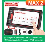 THINKCAR ThinkScan Max 2 outils de Diagnostic de voiture système complet CANFD pour GM AF DPF IMMO 28 réinitialiser Scanner OBD2 gratuit à vie THINKTOOL MAX 2 Global version
