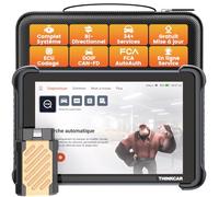 THINKCAR Valise Diagnostic Auto, Outil de Diagnostic Automobile Tous Systèmes THINKSCAN 689BT, Scanner OBD2 Bidirectionnel avec Codage ECU, 34 Services, FCA AutoAuth, CANFD et DoIP