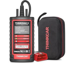 Thinkcar Valise Diagnostic Auto ThinkDiag 2, OBD-II français Fonctions avec 15 réinitialisation pour Systèmes Complets, Voiture Bluetooth 5.0 Soutien protocole Can-FD, Mise à Jour Gratuite 1 Ans