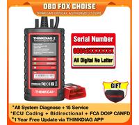 ThinkDiag 2 tous les logiciels 1 an de mise à jour gratuite prise en charge de l'outil de Diagnostic automatique CAN FD ECU codage Test actif Scanner OBD2 valise diagnostique automobile EDIAG PLUS