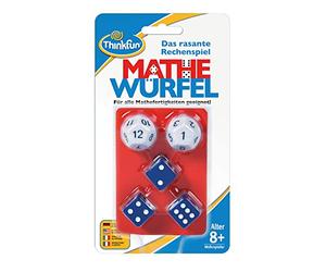 ThinkFun - 76317 Math Dice - Améliorez Votre Score en mathématiques de manière ludique. Tous Les Types de calculs sont autorisés, mais Ils ne sont Pas obligatoires. avec Un Sac de Transport Pratique.