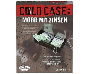 ThinkFun - 76486 - Cold Case : Meurtre avec intérêt. Le Thriller Policier dans Votre Propre Maison. Qui Trouve Le Tueur ? Un Jeu de Puzzle pour Un ou Un Groupe de 14 Ans et Plus