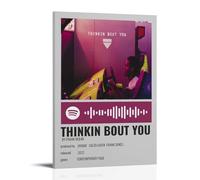 Thinkin Bout You Frank Ocean Impression sur toile imperméable HD résistante aux UV Convient pour les salons et couloirs et fait un excellent cadeau avec cadre 20 x 30 cm