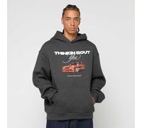 Thinking Bout You Car Print Fluffy Hoody gris XS
