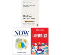Thinking Fast and Slow, The Power of Now & Lazy Genius 3 Books Collection Set