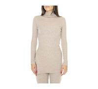 Thinking MU - Pull à col roulé côtelé - Femme - Pulls - Beige - Taille: 38 FR