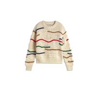 Thinking MU Pull-over 'Candela' crème / vert / rouge, Taille L