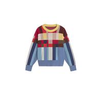 Thinking MU Pull-over 'Petra' beige / bleu / rouge, Taille L