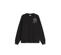Thinking MU Sweat-shirt 'Flower Rope' noir / blanc, Taille S