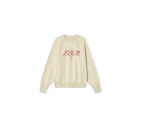 Thinking MU Sweat-shirt ' LOVE HEART ' blanc cassé, Taille S
