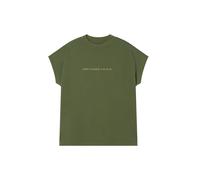 Thinking MU T-shirt 'HERES COMES THE SUN' jaune / olive, Taille L