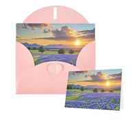 Thinking of You Cards Carte de remerciement 15 x 10 cm avec enveloppe Bluebonnets Carte de vœux vierge pour toutes les occasions