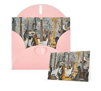 Thinking of You Cards Carte de remerciement 15 x 10 cm avec enveloppe guitare basse carte de vœux vierge pour toutes les occasions