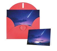 Thinking of You Cards Carte de remerciement 15 x 10 cm avec enveloppe, silhouette de ciel nocturne, carte de vœux vierge pour toutes les occasions