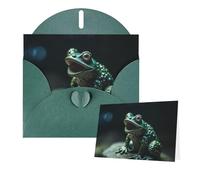 Thinking of You Cartes avec enveloppes Sculpture de grenouille Cartes de vœux pour toutes les occasions Carte de remerciement vierge pour invitations de mariage, Saint-Valentin, anniversaire 10 x 15