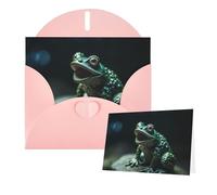 Thinking of You Cartes avec enveloppes Sculpture de grenouille Cartes de vœux pour toutes les occasions Carte de remerciement vierge pour invitations de mariage, Saint-Valentin, anniversaire 10 x 15