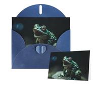 Thinking of You Cartes avec enveloppes Sculpture de grenouille Cartes de vœux pour toutes les occasions Carte de remerciement vierge pour invitations de mariage, Saint-Valentin, anniversaire 10 x 15