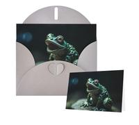 Thinking of You Cartes avec enveloppes Sculpture de grenouille Cartes de vœux pour toutes les occasions Carte de remerciement vierge pour invitations de mariage, Saint-Valentin, anniversaire 10 x 15