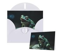 Thinking of You Cartes avec enveloppes Sculpture de grenouille Cartes de vœux pour toutes les occasions Carte de remerciement vierge pour invitations de mariage, Saint-Valentin, anniversaire 10 x 15