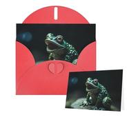 Thinking of You Cartes avec enveloppes Sculpture de grenouille Cartes de vœux pour toutes les occasions Carte de remerciement vierge pour invitations de mariage, Saint-Valentin, anniversaire 10 x 15