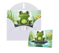 Thinking of You Cartes d'anniversaire avec enveloppes, grenouille dans un étang, cartes vierges pour toutes les occasions, carte de vœux d'anniversaire pour invitations de mariage, remerciements, 10 x