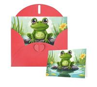 Thinking of You Cartes d'anniversaire avec enveloppes, grenouille dans un étang, cartes vierges pour toutes les occasions, carte de vœux d'anniversaire pour invitations de mariage, remerciements, 10 x