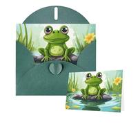 Thinking of You Cartes d'anniversaire avec enveloppes, grenouille dans un étang, cartes vierges pour toutes les occasions, carte de vœux d'anniversaire pour invitations de mariage, remerciements, 10 x