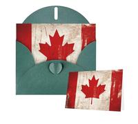 Thinking of You Cartes d'anniversaire avec enveloppes rétro Drapeau du Canada Cartes vierges pour toutes les occasions Carte de vœux d'anniversaire pour invitations de mariage Note de remerciement 10