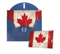 Thinking of You Cartes d'anniversaire avec enveloppes rétro Drapeau du Canada Cartes vierges pour toutes les occasions Carte de vœux d'anniversaire pour invitations de mariage Note de remerciement 10