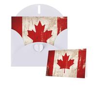 Thinking of You Cartes d'anniversaire avec enveloppes rétro Drapeau du Canada Cartes vierges pour toutes les occasions Carte de vœux d'anniversaire pour invitations de mariage Note de remerciement 10