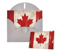 Thinking of You Cartes d'anniversaire avec enveloppes rétro Drapeau du Canada Cartes vierges pour toutes les occasions Carte de vœux d'anniversaire pour invitations de mariage Note de remerciement 10