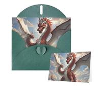 Thinking of You Cartes vierges avec enveloppes Dragon chinois pour toutes les occasions Carte de condoléances Carte vierge Carte de remerciement Cartes de vœux pour invitations de mariage, fête