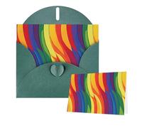 Thinking of You Cartes vierges avec enveloppes Motif arc-en-ciel Gay Pride Cartes vierges pour toutes les occasions Carte de condoléances Carte vierge Carte de remerciement Cartes de vœux pour