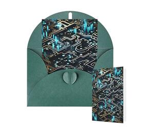 Thinking of You Cartes vierges avec enveloppes Motif codage Cartes vierges pour toutes les occasions Carte de remerciement Cartes de vœux pour mariage, invitations de mariage, fête d'anniversaire 10 x