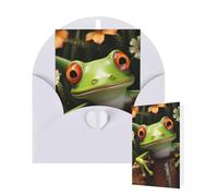 Thinking of You Cartes vierges avec enveloppes Motif grenouille Pour toutes les occasions Anniversaire Carte de remerciement pour invitations de mariage Saint-Valentin 10 x 15 cm