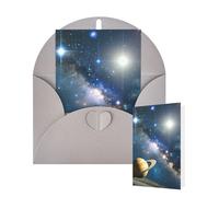 Thinking of You Cartes vierges avec enveloppes Planètes, étoiles et Voie lactée pour toutes les occasions Carte vierge de remerciement Cartes de vœux pour mariage, invitations de mariage, fête