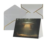 Thinking of You Cartes vierges avec enveloppes UFO atterrissage Cartes vierges pour toutes les occasions Carte de condoléances Carte vierge Carte de remerciement Cartes de vœux pour invitations de