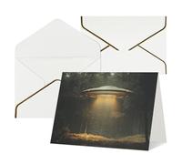 Thinking of You Cartes vierges avec enveloppes UFO atterrissage Cartes vierges pour toutes les occasions Carte de condoléances Carte vierge Carte de remerciement Cartes de vœux pour invitations de