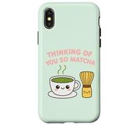 Thinking of You So Matcha Lover Thé Vert Kawaii Pun Graphic Coque pour iPhone X/XS