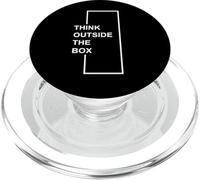 Thinking Outside The Box Citation de Motivation Art Minimaliste PopSockets PopGrip pour MagSafe