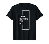 Thinking Outside The Box Citation de Motivation Art Minimaliste T-Shirt